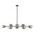 Willow 48-in Matte Black/Smoked Solid Glass 8 Lights Linear Pendant