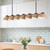Atlas 42-in Black/Peach Socket Linear Pendant