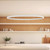 Ovale 40-in White LED Linear Pendant