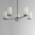 Lateral 24 Inch Chandelier – Satin Nickel