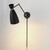 Carillon 7 Wall Sconce - Black / Satin Brass