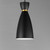 Carillon 7 Inch Mini Pendant – Black / Satin Brass