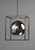 Fluid 15 Inch Semi Flush Mount Light – Black / Polished Chrome
