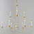 Charlton 3 Inch Chandelier – Weathered White/Gold Leaf