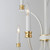 Charlton 3 Inch Chandelier – Weathered White/Gold Leaf