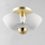 Poppy 11.75 Inch Flush Mount Light – White/Satin Brass