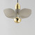 Poppy 11.75 Inch Semi Flush Mount Light – Silver Gold / Satin Brass