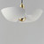 Poppy 17.75 Inch Semi Flush Mount Light – White/Satin Brass