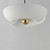 Poppy 17.75 Inch Semi Flush Mount Light – White/Satin Brass