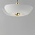 Poppy 17.75 Inch Semi Flush Mount Light – White/Satin Brass