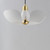 Poppy 17.75 Inch Semi Flush Mount Light – White/Satin Brass