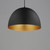 Tova 13.5 Inch Semi Flush Mount Light – Black / Gold