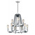 Haven 27 Inch 9 Light Multi-Tier Chandelier – Black / Satin Nickel