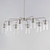 Sleek 34 Inch Chandelier – Satin Nickel