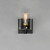 Pinn 4.75 Wall Sconce - Black / Satin Brass