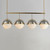 Duke 42 Inch Linear Pendant – Satin Nickel / Satin Brass