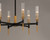 Flambeau 24.75 Inch Chandelier – Black / Antique Brass