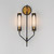 Regent 10 Wall Sconce - Black / Antique Brass