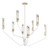 Regent 40 Inch 8 Light Multi-Tier Chandelier – Light French Gray / Natural Aged Brass
