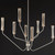 Regent 40 Inch 8 Light Multi-Tier Chandelier – Light French Gray / Natural Aged Brass