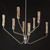 Regent 40 Inch 8 Light Multi-Tier Chandelier – Light French Gray / Natural Aged Brass