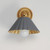Primrose 10 Wall Sconce - Dark Grey / Gold Leaf