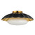 Primrose 16 Inch Flush Mount Light – Black / Gold Leaf