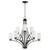 Deven 32 Inch 9 Light Multi-Tier Chandelier – Black