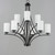 Deven 32 Inch 9 Light Multi-Tier Chandelier – Black