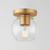 Knox 6 Inch Flush Mount Light – Natural Aged Brass