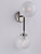 Atom 6 Wall Sconce - Black / Polished Nickel