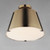 Carlo 13.75 Inch Semi Flush Mount Light – Dark Bronze, Leather, Heritage Brass