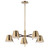 Carlo 28 Inch Chandelier – Dark Bronze, Leather, Heritage Brass