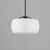 Glazed 11 Inch Semi Flush Mount Light – White / Black