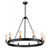 Noble 37.5 Inch Chandelier – Black / Natural Aged Brass