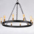 Noble 37.5 Inch Chandelier – Black / Natural Aged Brass