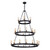 Noble 5 Inch Chandelier – Black / Natural Aged Brass