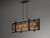 Boundry 45.25 Inch Linear Pendant – Black / Barn Wood / Antique Brass