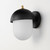 Perf 7.5 Inch Outdoor Wall Lantern Light Black + Gold – Black / Gold