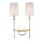 Uptown 13 Wall Sconce - Satin Brass / Polished Nickel