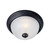 Essentials 13.5 Inch Flush Mount Light – Black