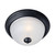 Essentials 15.5 Inch Flush Mount Light – Black