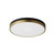 Dapper 16 Inch Flush Mount Light – Black / Antique Brass