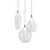 Victoria 3 Head Chrome LED Multi Pendant