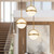 Globo 3 Head Brushed Gold LED Multi Pendant