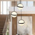 Globo 3 Head Matte Black LED Multi Pendant
