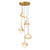Globo 5 Head Brushed Gold LED Multi Pendant