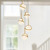 Globo 5 Head Brushed Gold LED Multi Pendant