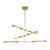 Astrid 6 Head Metal Shade/Vintage Brass LED Multi Pendant
