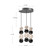 Onyx 3 Head Polished Nickel LED Multi Pendant